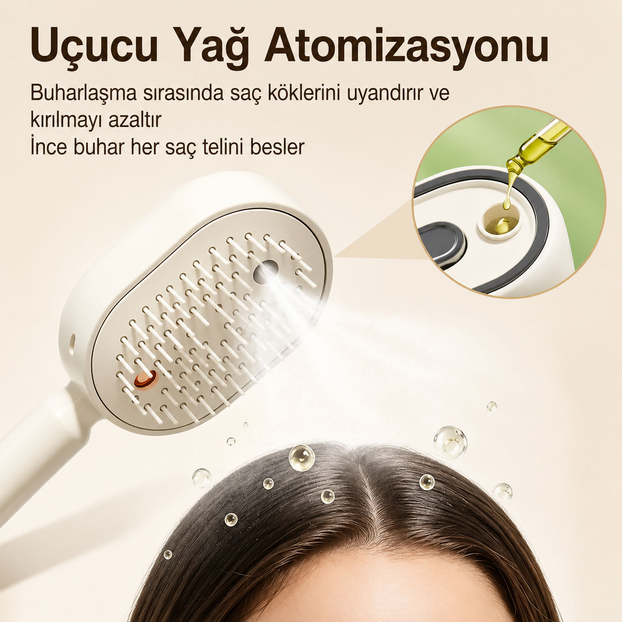 Lumora® Electric Spray Air Cushion Massage Comb - Self-Cleaning, Anti-Tangle, Essential Oil Spray Feature Hair Care Comb