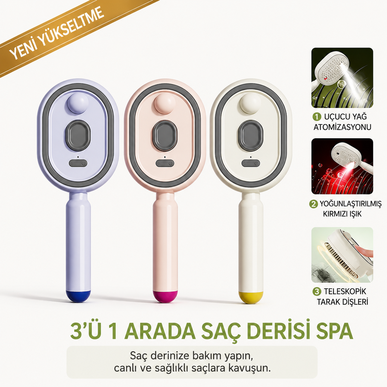 Lumora® Electric Spray Air Cushion Massage Comb - Self-Cleaning, Anti-Tangle, Essential Oil Spray Feature Hair Care Comb