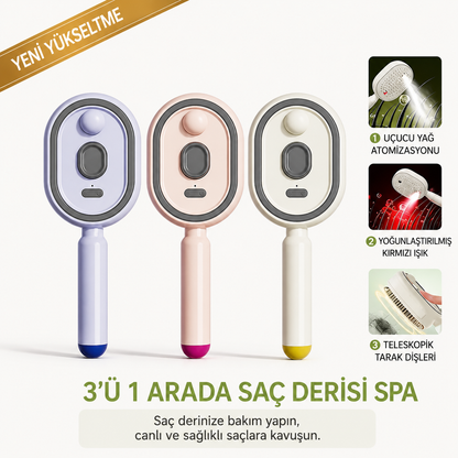 Lumora® Electric Spray Air Cushion Massage Comb - Self-Cleaning, Anti-Tangle, Essential Oil Spray Feature Hair Care Comb